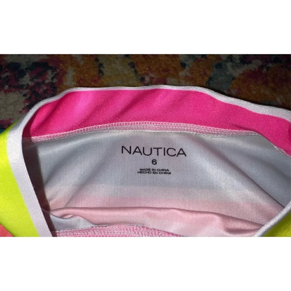 Girls’ Nautica Long Sleeve Swim Top
